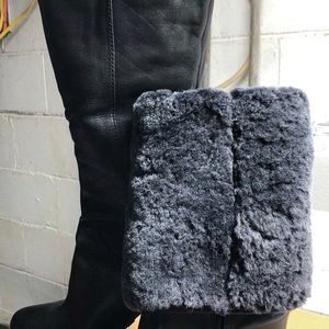 UGG Savoie Black Leather Boot size 6